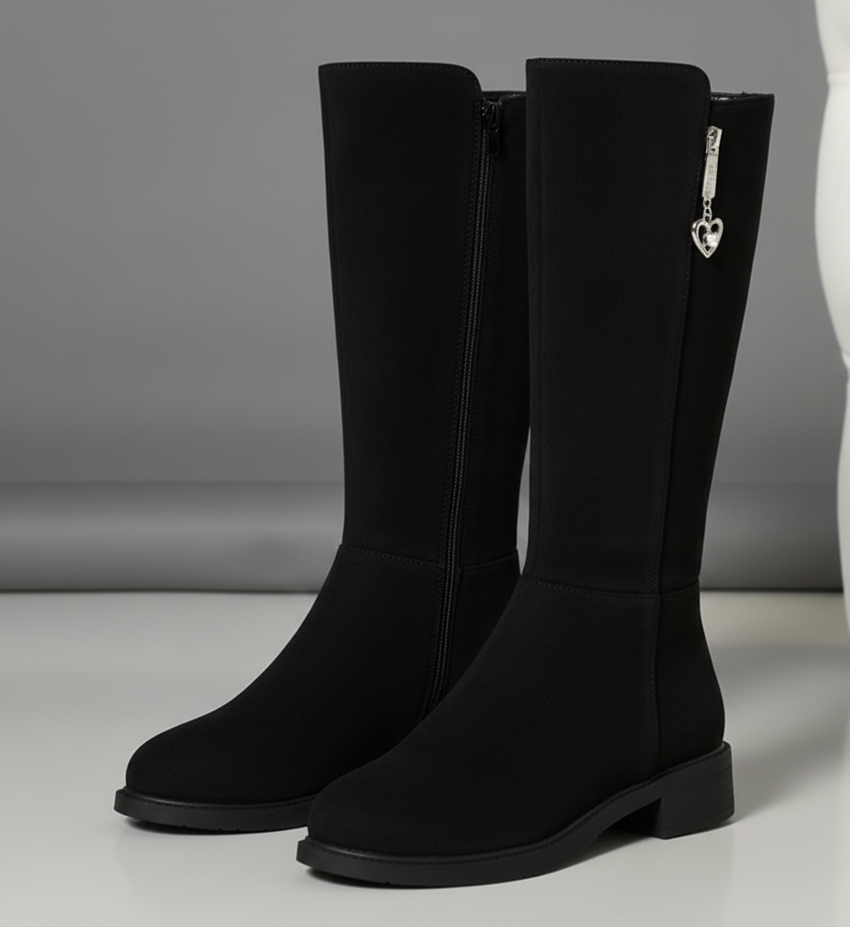 ALICE - Stivali fango scamosciati con tacco largo comodo